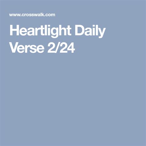 heartlight daily verse|‎Heartlight .